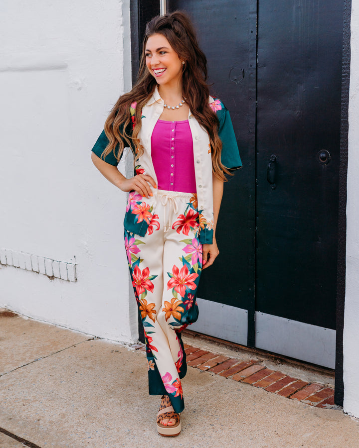 Z Supply: Lani Kiwi Pant in Multi - The Vogue Boutique