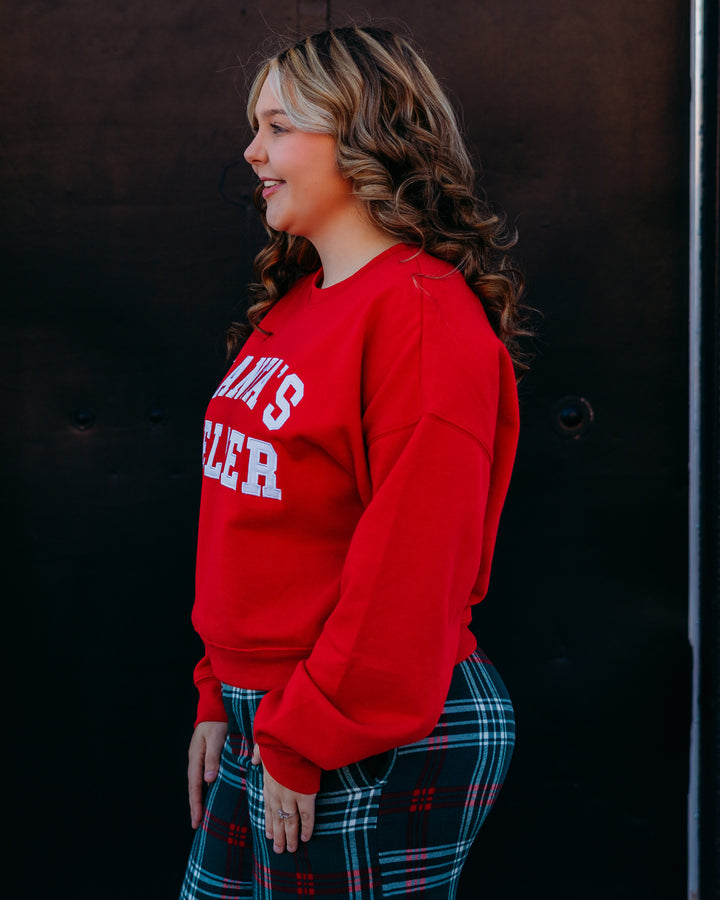 Z Supply: Holiday Sweatshirt in Festive Red - The Vogue Boutique