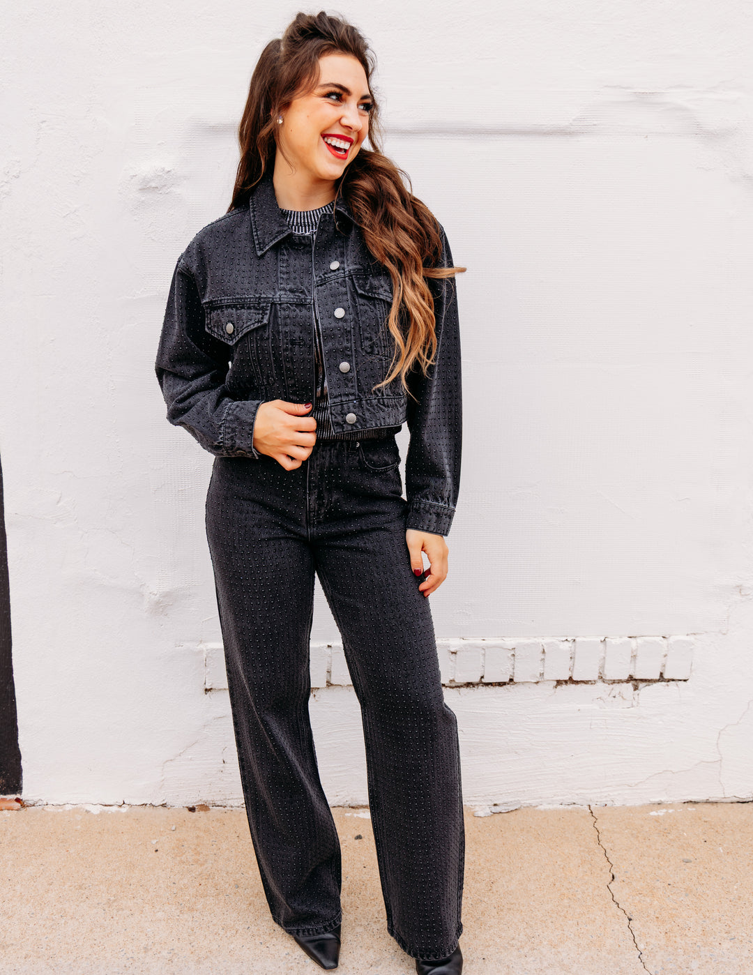 Velvet Heart: Nakita in Black Cosmos Rhinestones Jeans (DEB2-19745)