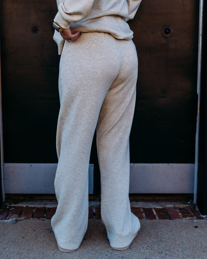 Spanx: Brushed AE Flare Pant in Heather Cream - The Vogue Boutique