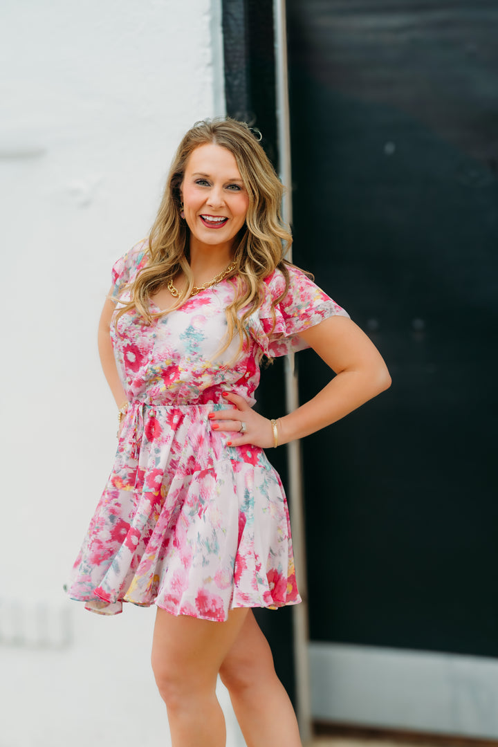 Steve Madden: Kristy Dress in Pink Hydrangea - The Vogue Boutique