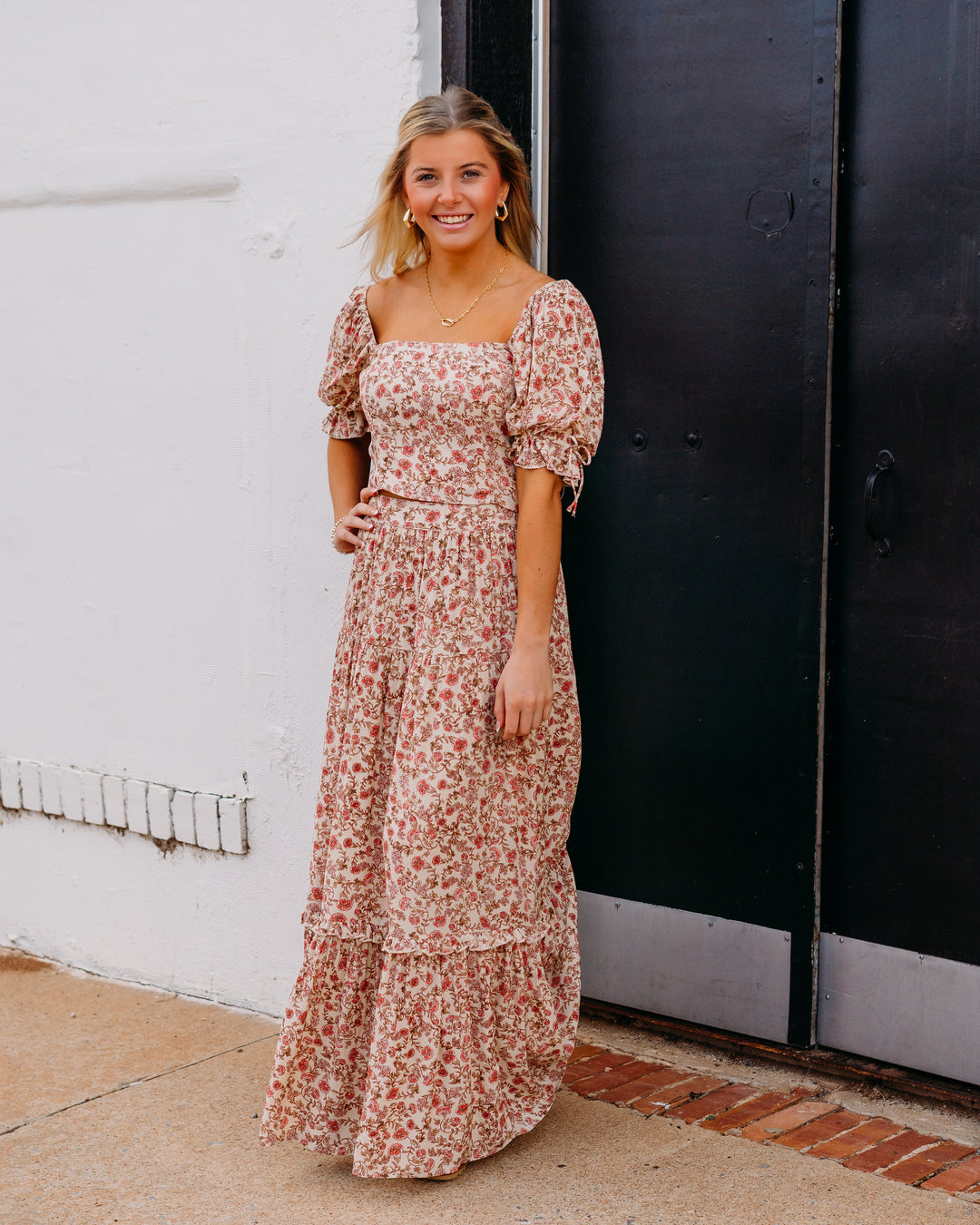 Z Supply: Moira Floral Top in Sandshell (ZT262120)
