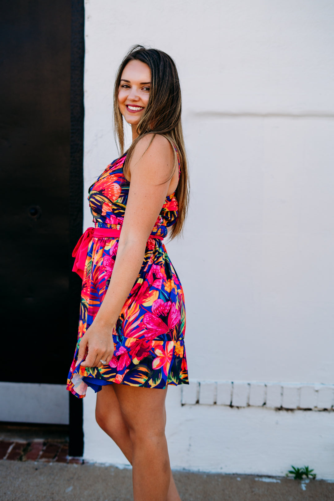 Joy Joy: Spagetti Strape Flounce Hem Dress in Hawaiian Bliss - The Vogue Boutique