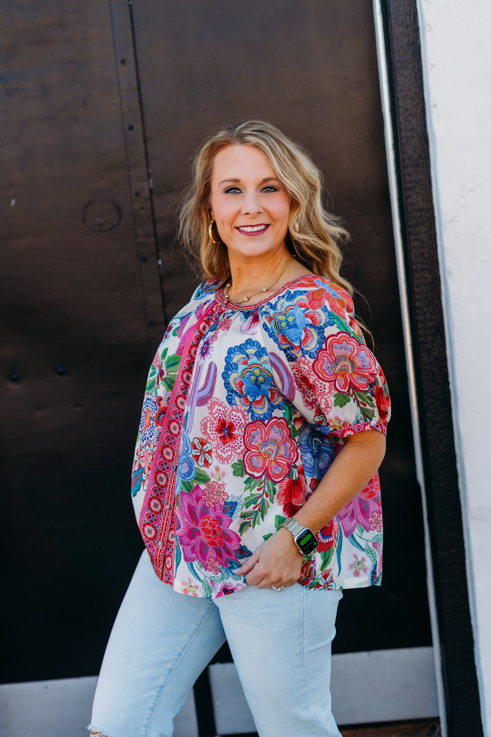 Johnny Was: Avah Button Down Shirt Kallie C15925-4 - The Vogue Boutique