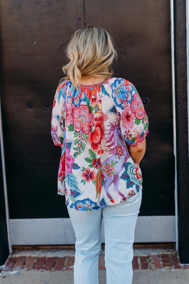 Johnny Was: Avah Button Down Shirt Kallie C15925-4 - The Vogue Boutique