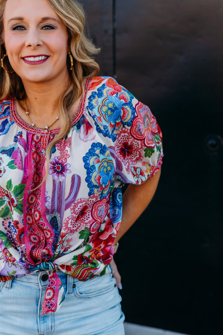 Johnny Was: Avah Button Down Shirt Kallie C15925-4 - The Vogue Boutique