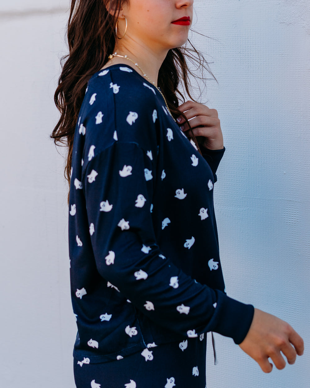 Z Supply: Regan Ghost Long Sleeve Top in Black San - The Vogue Boutique