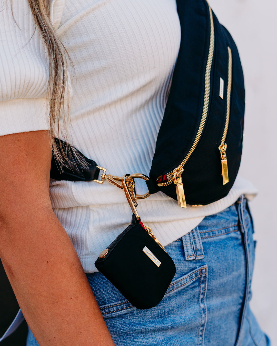 Hammitt: Charles Crossbody Med in Black Nylon Cargo (17330) - The Vogue Boutique