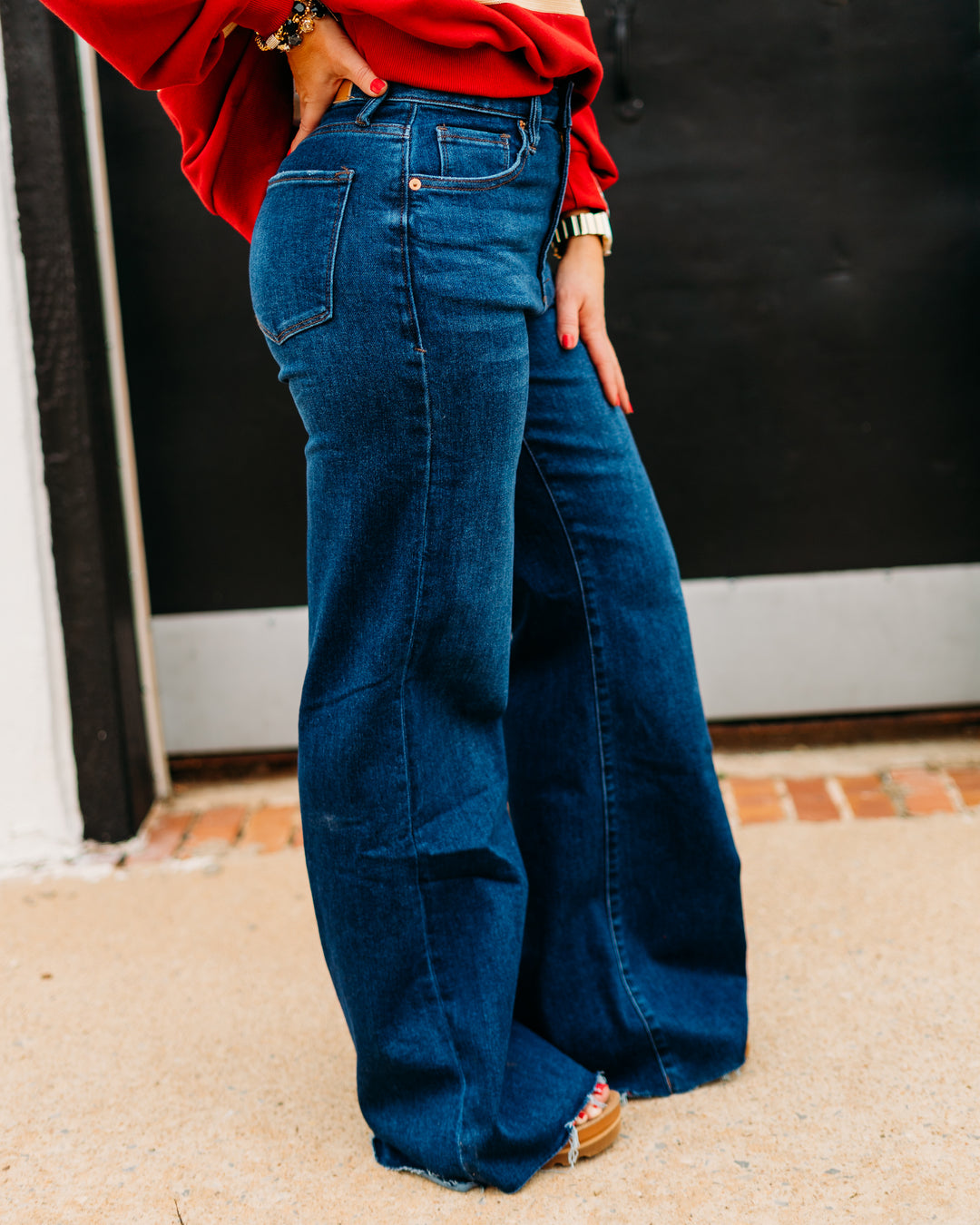Dear John: Fiona Wide Leg Jeans in Dark Night - The Vogue Boutique