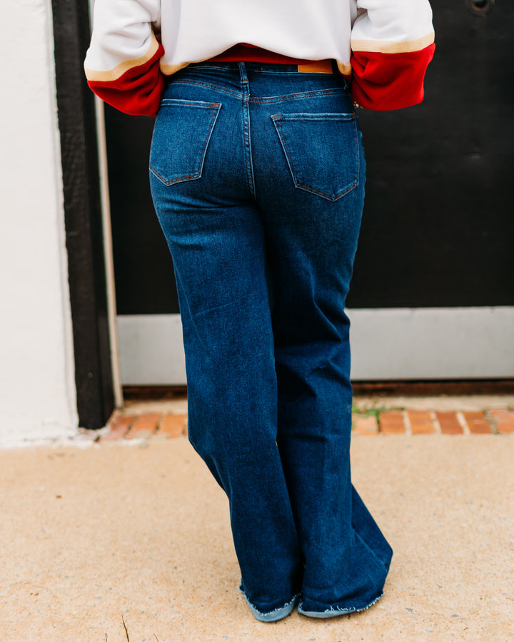Dear John: Fiona Wide Leg Jeans in Dark Night - The Vogue Boutique