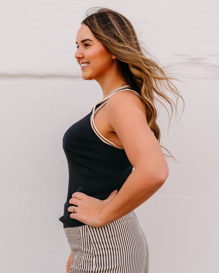 Another Love: Mariah Tank Top in Black - The Vogue Boutique