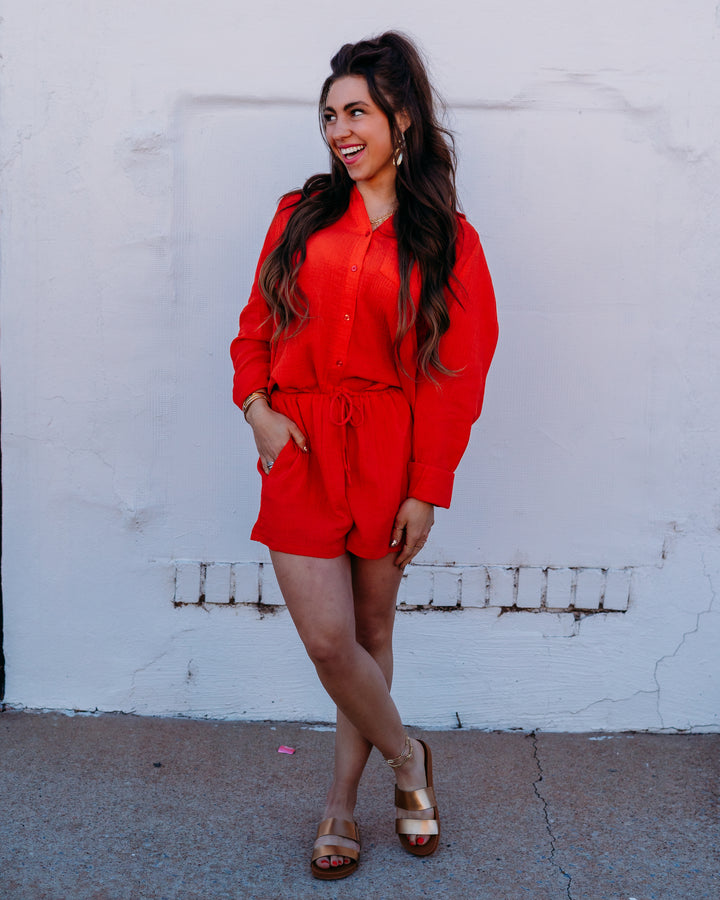Z Supply: The Perfect Airy Top in Lychee - The Vogue Boutique