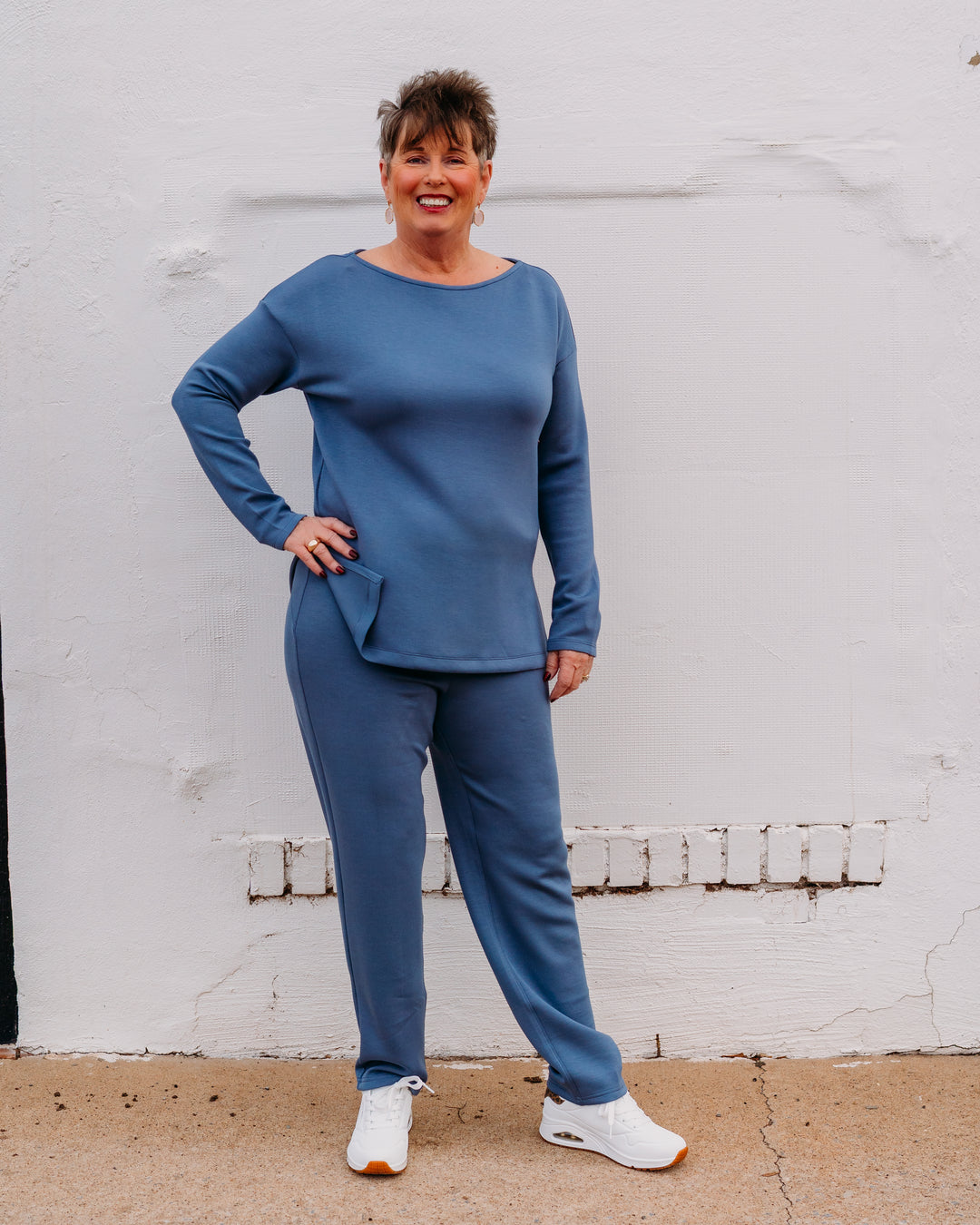 Spanx: AirEssentials Slim Straight Pant in Rain (21793R) - The Vogue Boutique