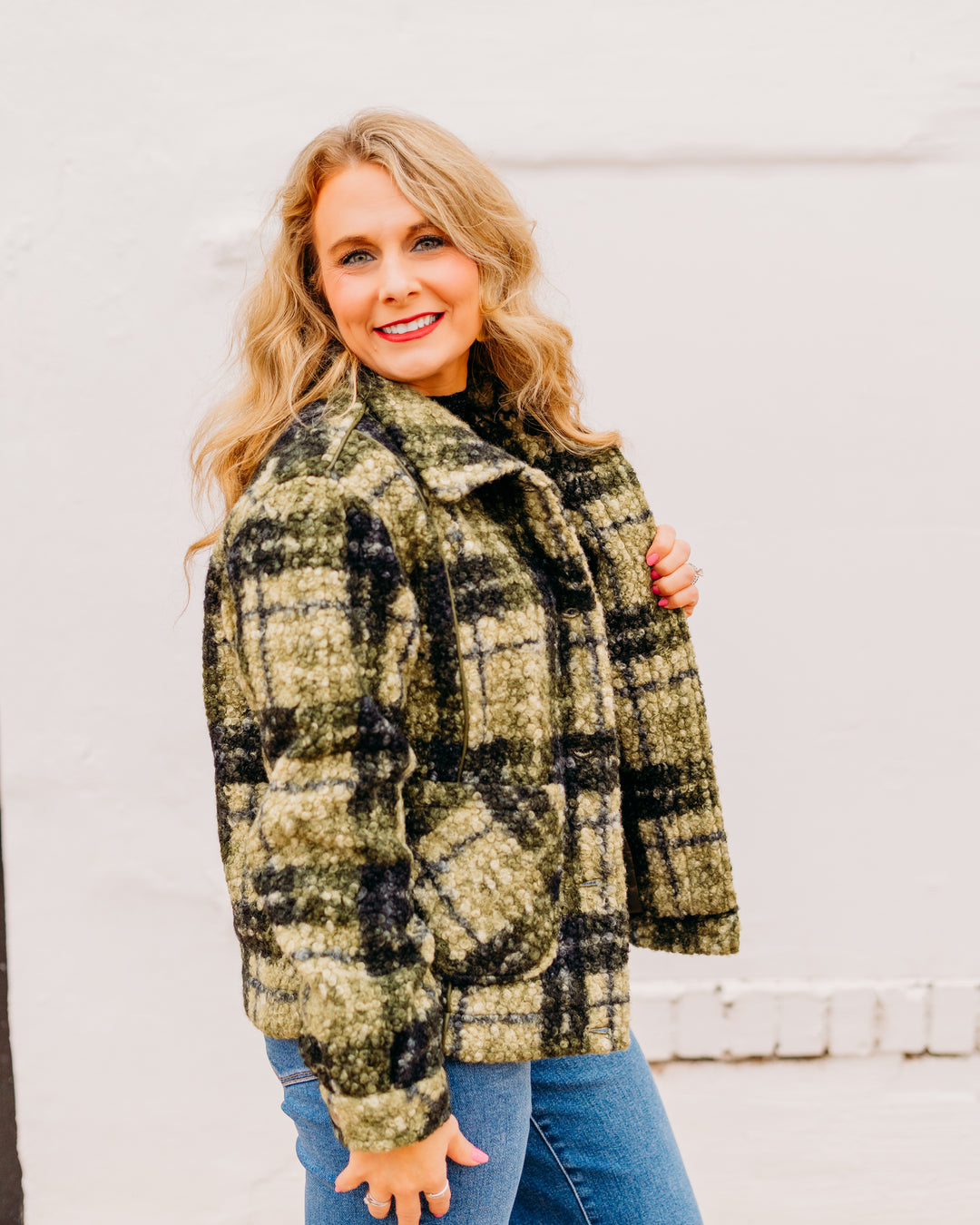 Tribal: Long Sleeve jacket W/ lining in Ivy - The Vogue Boutique