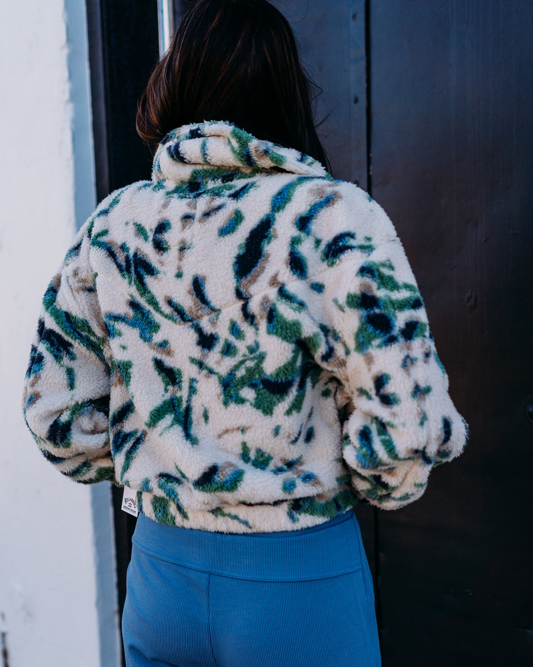 Billabong: Barra Fleece Half Zip in White Cap - The Vogue Boutique