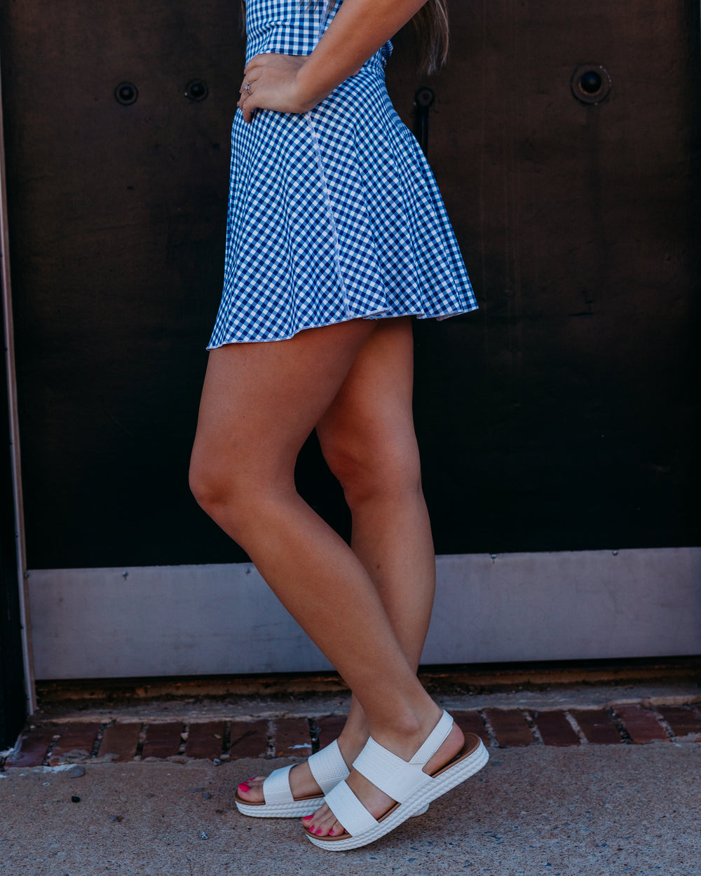 Z Supply: Check Yourself Skirt in True Navy - The Vogue Boutique