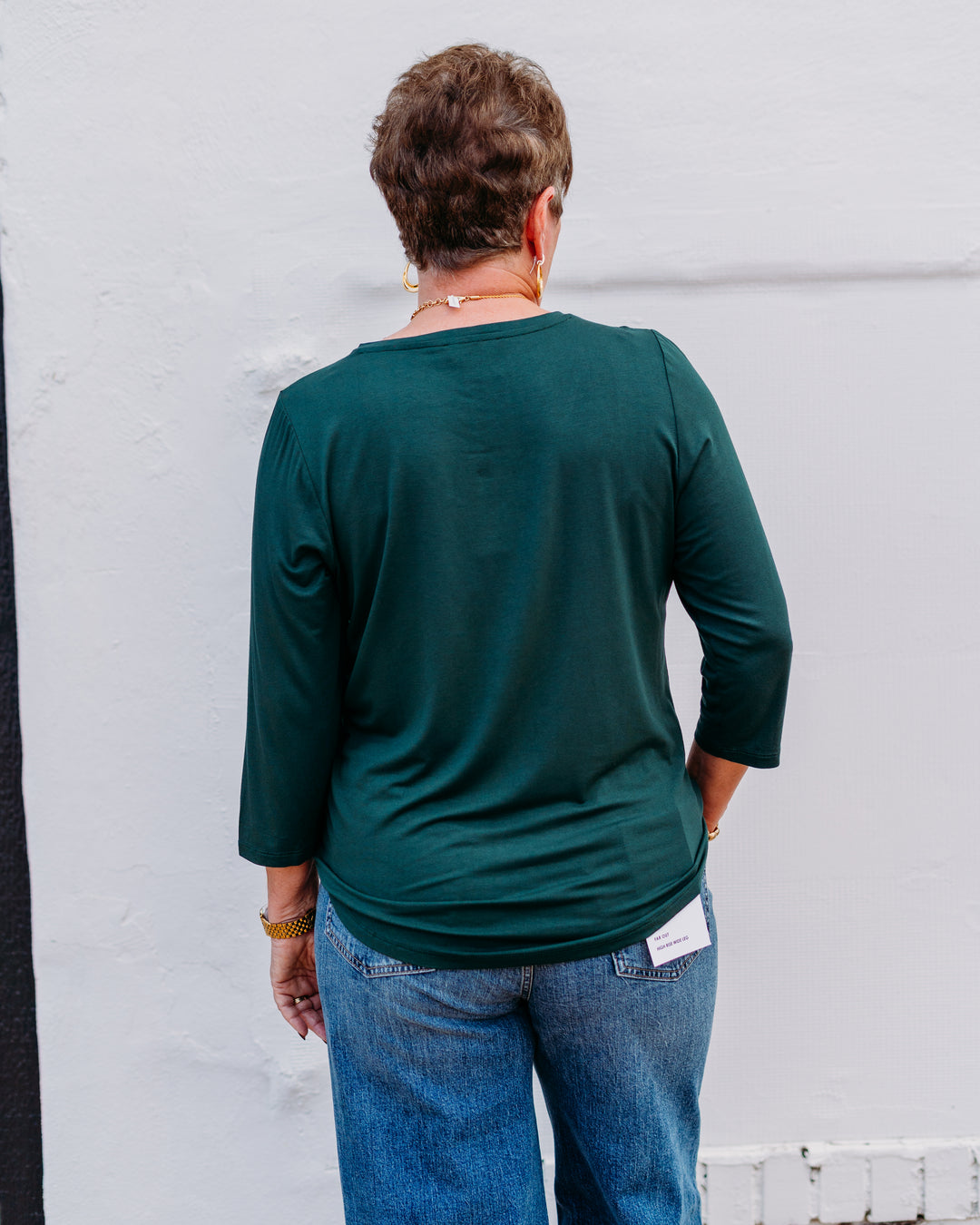 French Dressing Jeans: Spruce 3/4 Sleeve V-Neck Top 3318756 - The Vogue Boutique