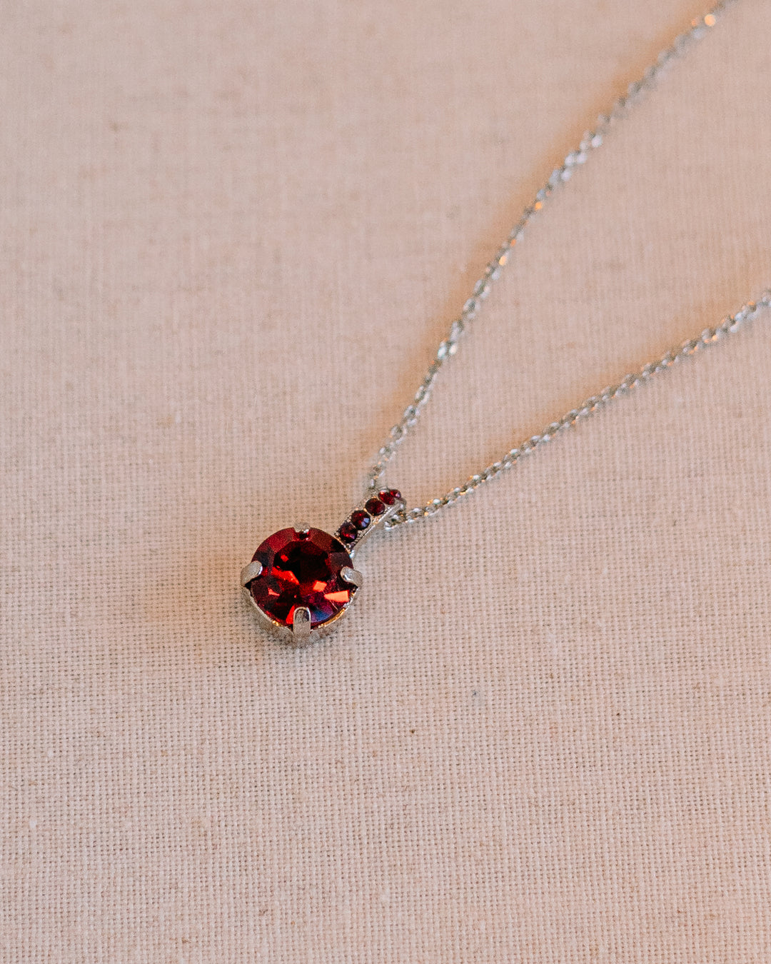 Mariana: Siam Red One Stone Necklace N-5056-208208-RO