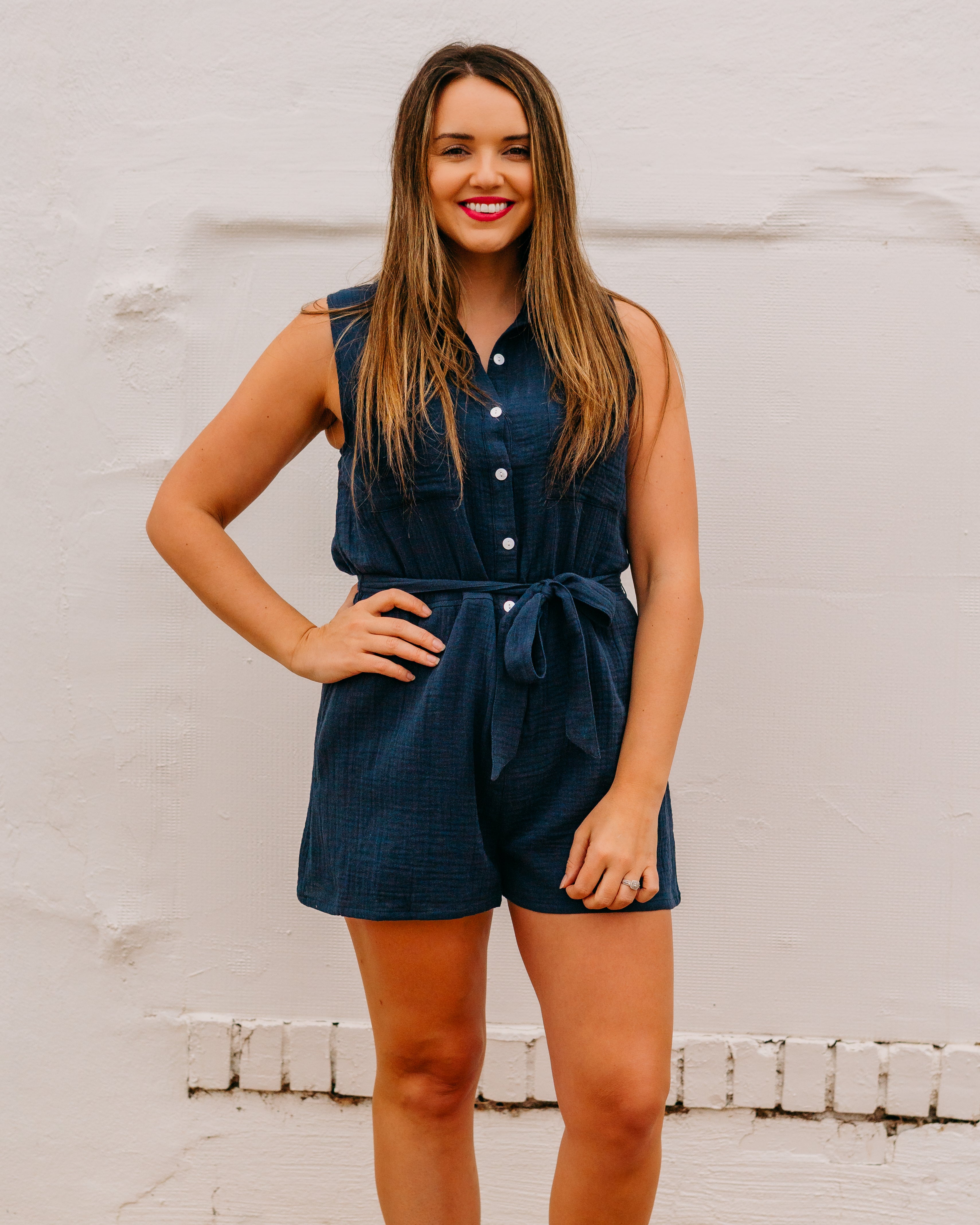 Z Supply New Light Romper in Eclipse - Comfort and Style Combined