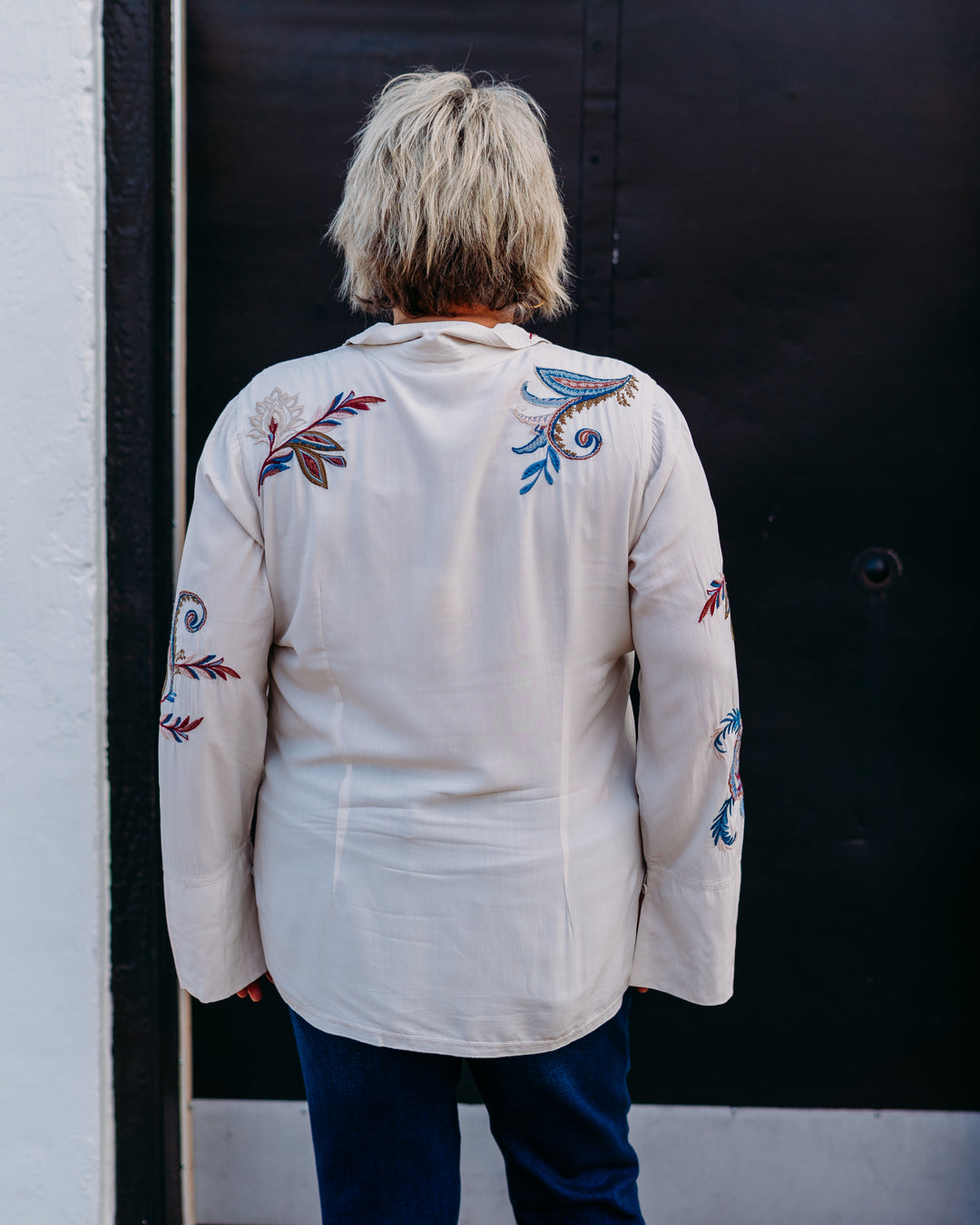 Johnny Was: Vintage Button Down Shirt in Shell - The Vogue Boutique