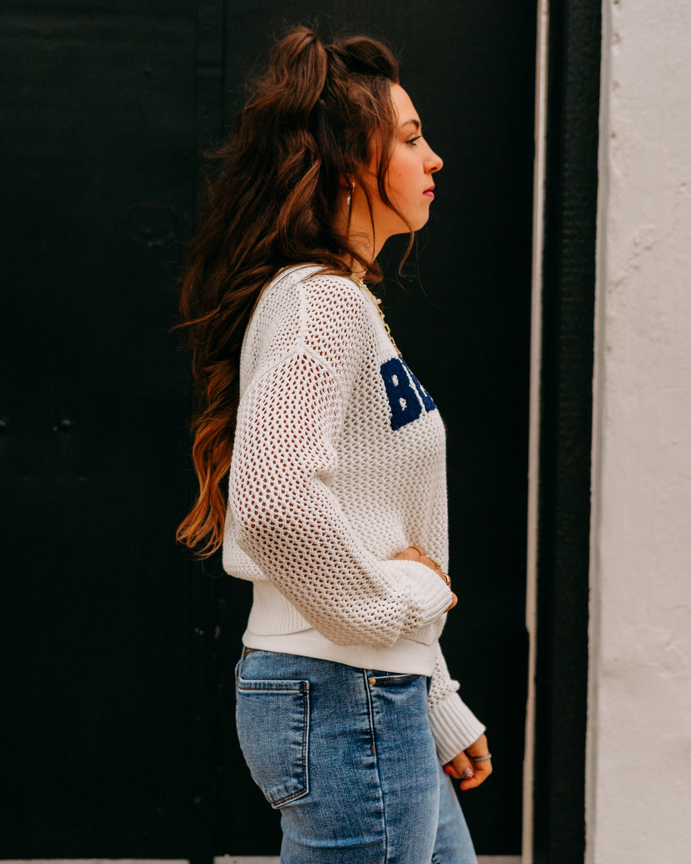 Z Supply: Open Beach Sweater in White - The Vogue Boutique