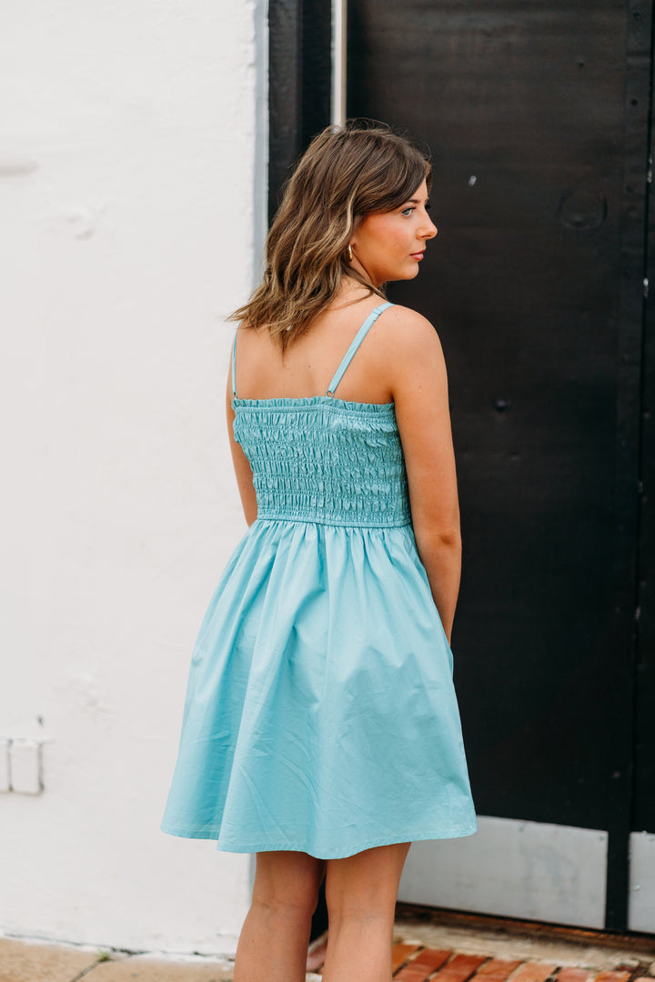 Steve Madden: Lotty Dress in Aqua Haze - The Vogue Boutique
