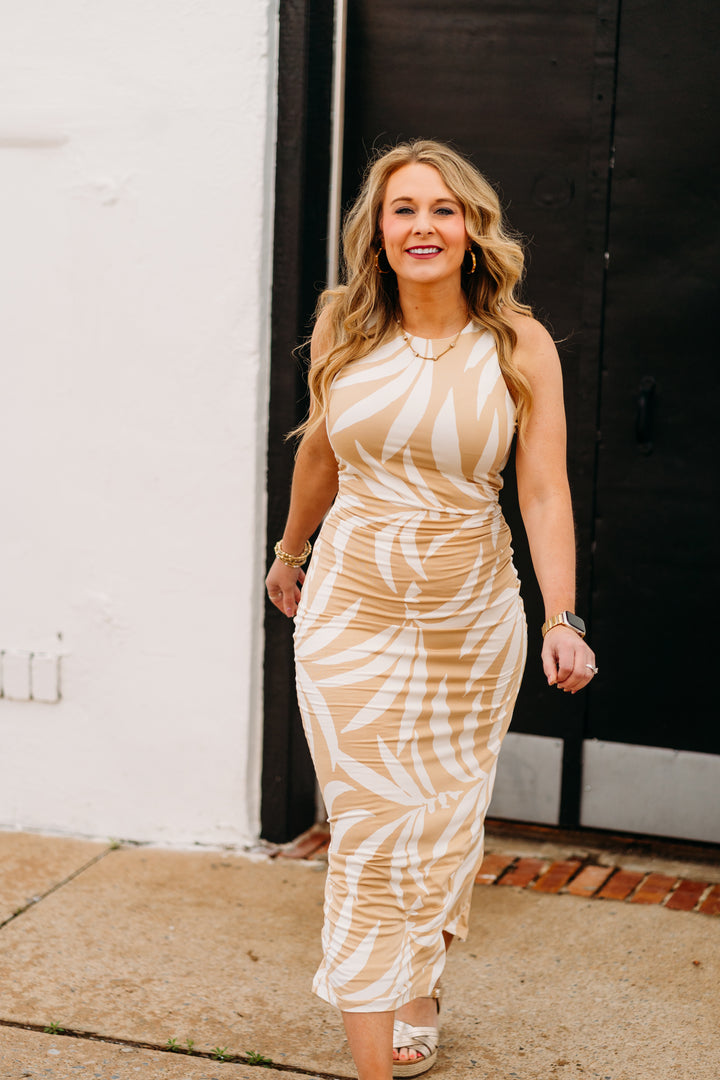 Z Supply: Adison Vacances Midi Dress in Santal - The Vogue Boutique