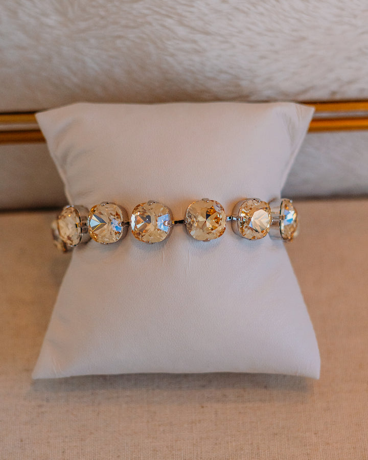 Mariana: Clear Large Stone Bracelet - B-4326/2-216216-RO