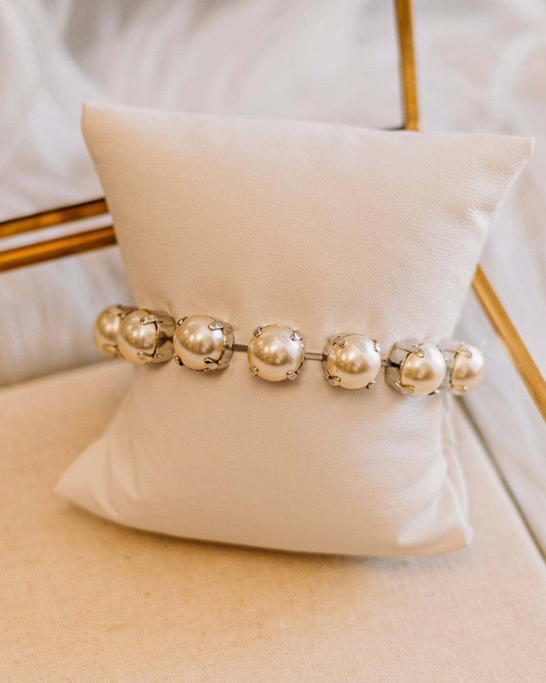 Mariana: Silver Large Everyday Bracelet "Pearl" (B-4474-M48-RO)