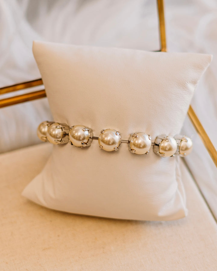Mariana: Silver Large Everyday Bracelet "Pearl" (B-4474-M48-RO)
