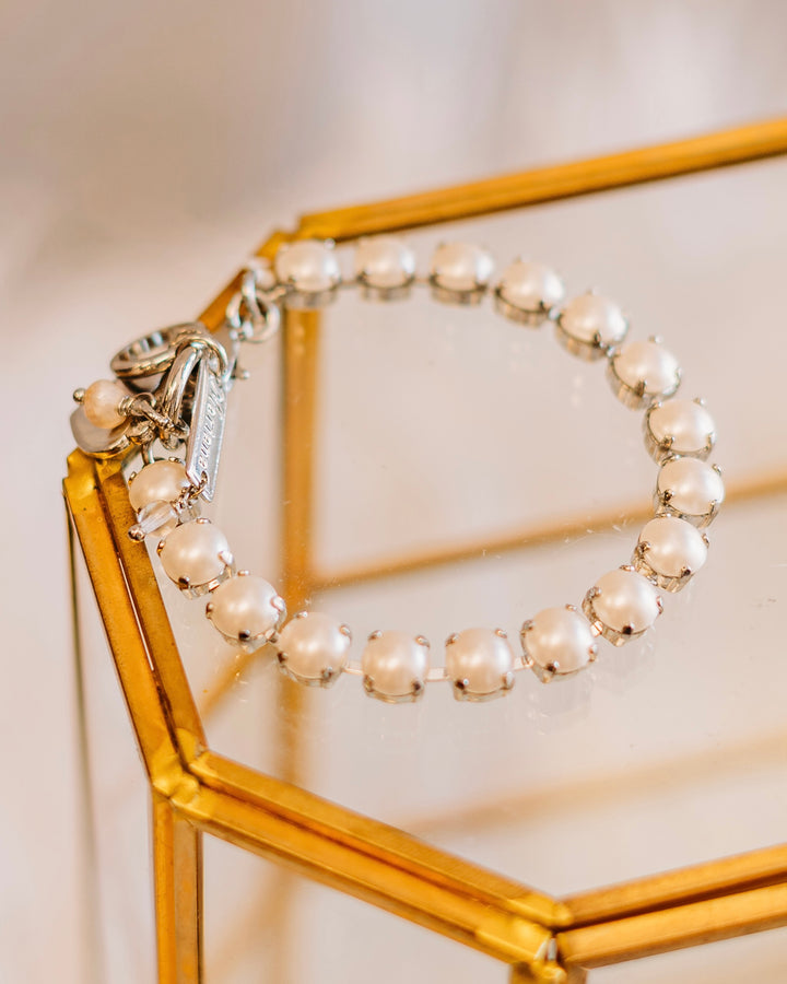 Mariana: Silver Large Everyday Bracelet "Pearl" (B-4474-M48-RO)