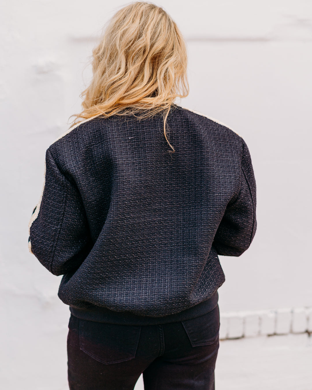 Esqualo: Black Jacket Bomber (37528) - The Vogue Boutique