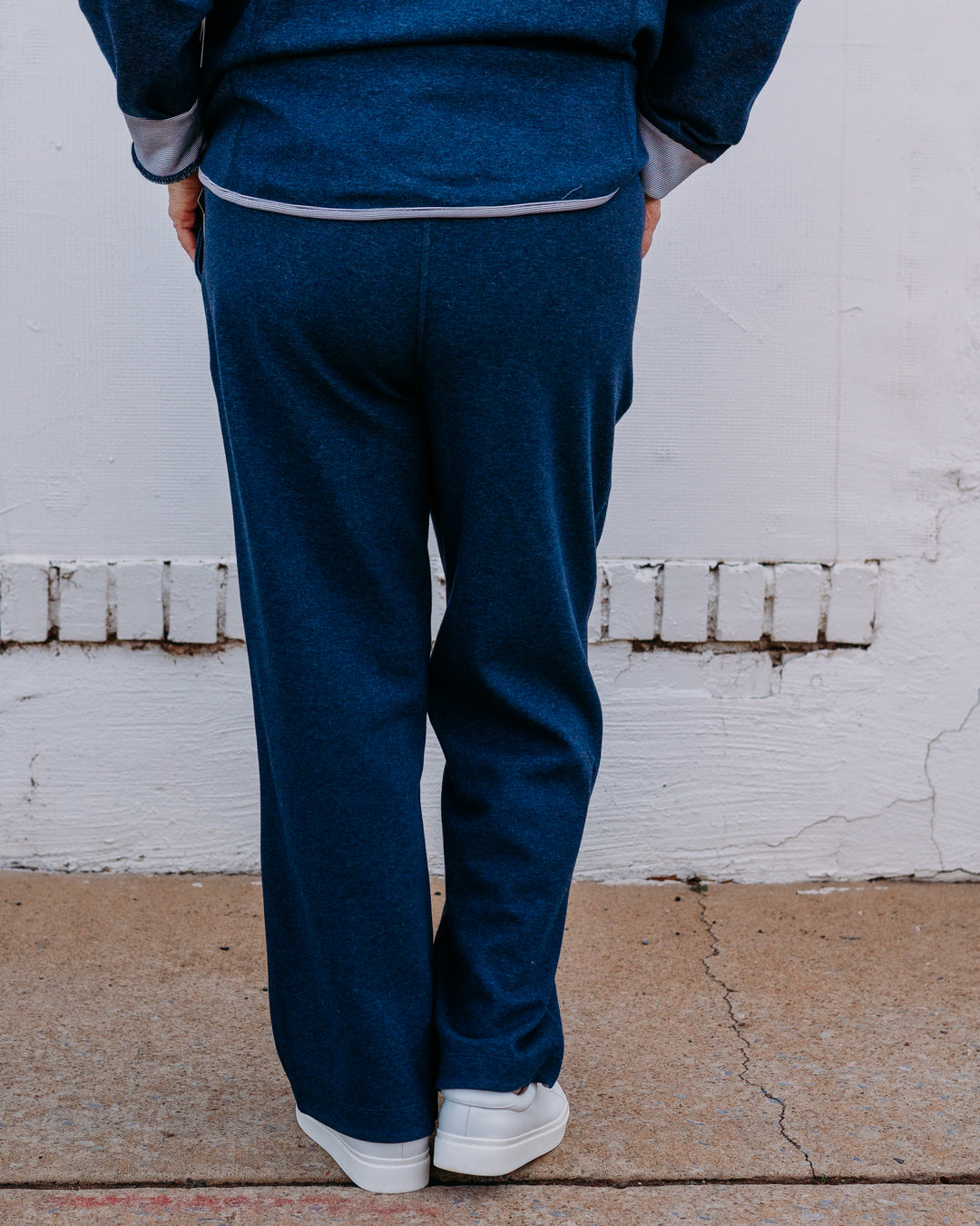 Multiples: Elastic Waist Lounge Ankle Pant (Spring Tide) (M16302PM) - The Vogue Boutique