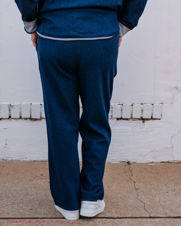 Multiples: Elastic Waist Lounge Ankle Pant (Spring Tide) (M16302PM) - The Vogue Boutique