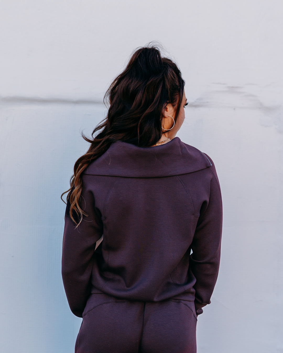 Spanx: Airessentials Half Zip in Truffle Brown - The Vogue Boutique