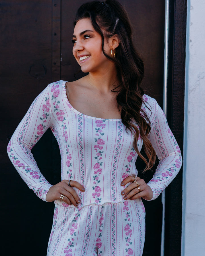 Z Supply: Marseille Boudoir Long sleeve Top in Vanilla Ice - The Vogue Boutique