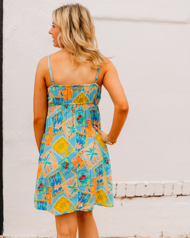 Billabong: Last Sunset Mini Dress in Dream Blue (BL000239W) - The Vogue Boutique