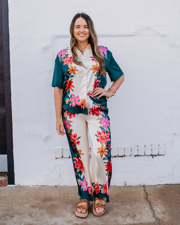 Z Supply: Lani Kiwi Pant in Multi - The Vogue Boutique