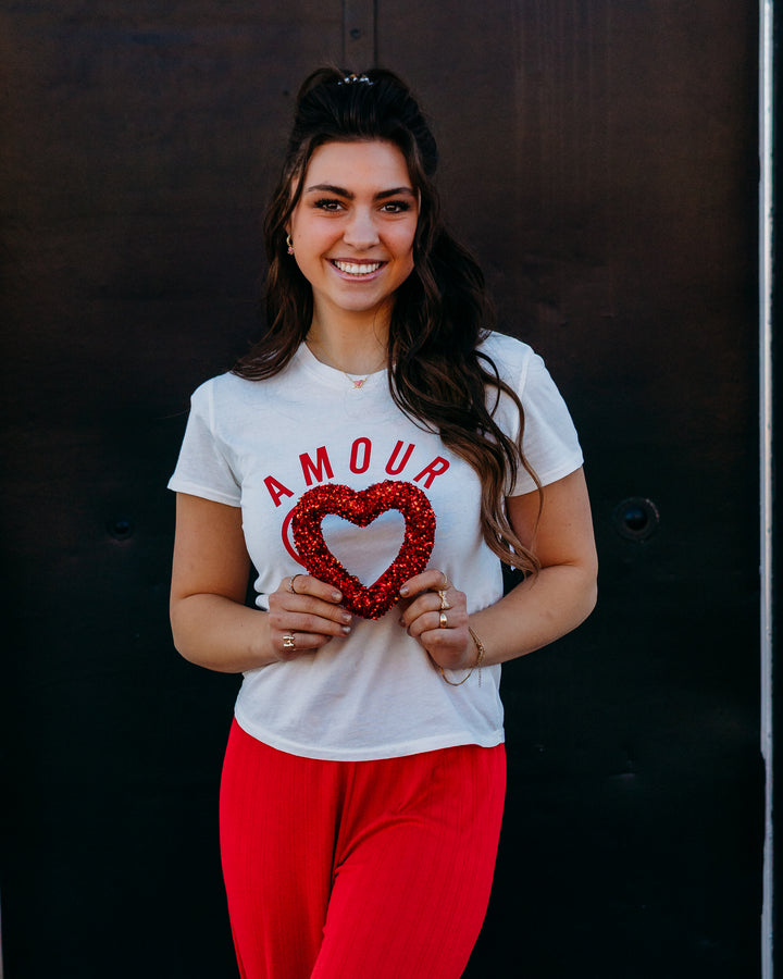 Z Supply: Amour Tourist Tee in Sea Salt - The Vogue Boutique