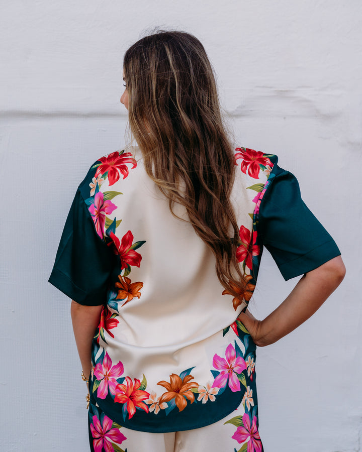 Z Supply: Lani Kiwi Button Up in Multi - The Vogue Boutique