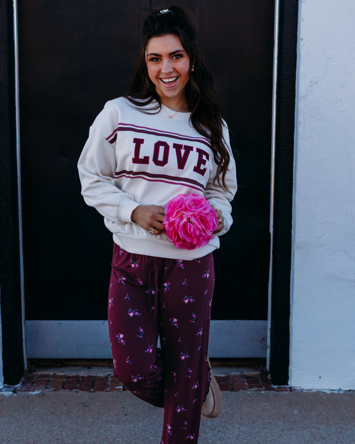 Z Supply: Oversized Love Sweatshirt in Vanilla Ice - The Vogue Boutique