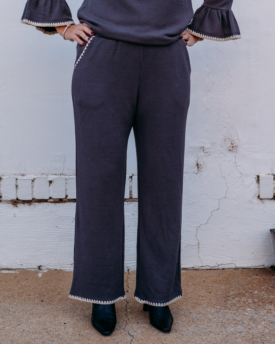 Multiples: Granite Wide Leg Ankle Pant M45511PM - The Vogue Boutique