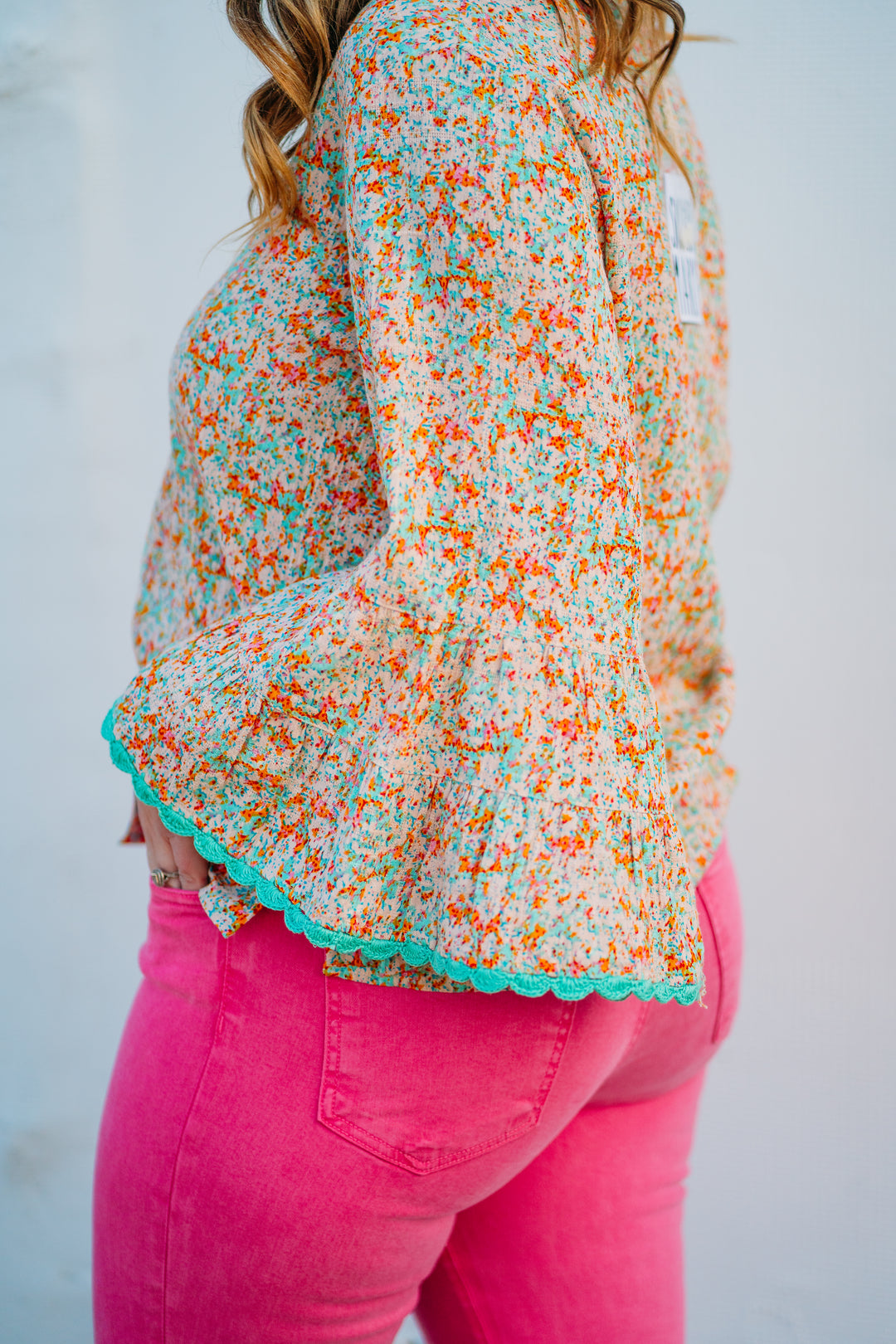 Sister Mary: Luz Coral Floral Top - The Vogue Boutique