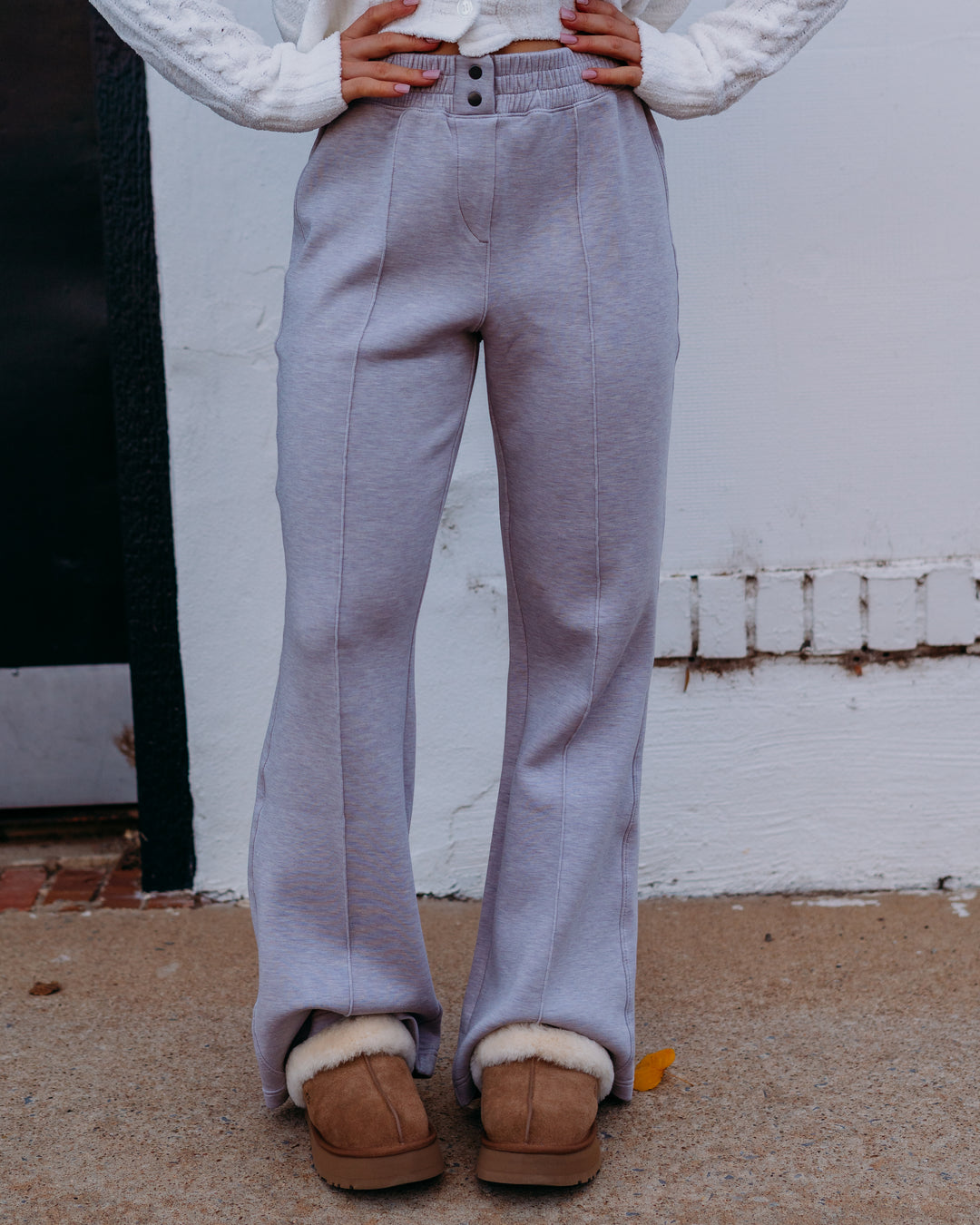 Spanx: Brushed AE Flare Pant in Coastal Fog
