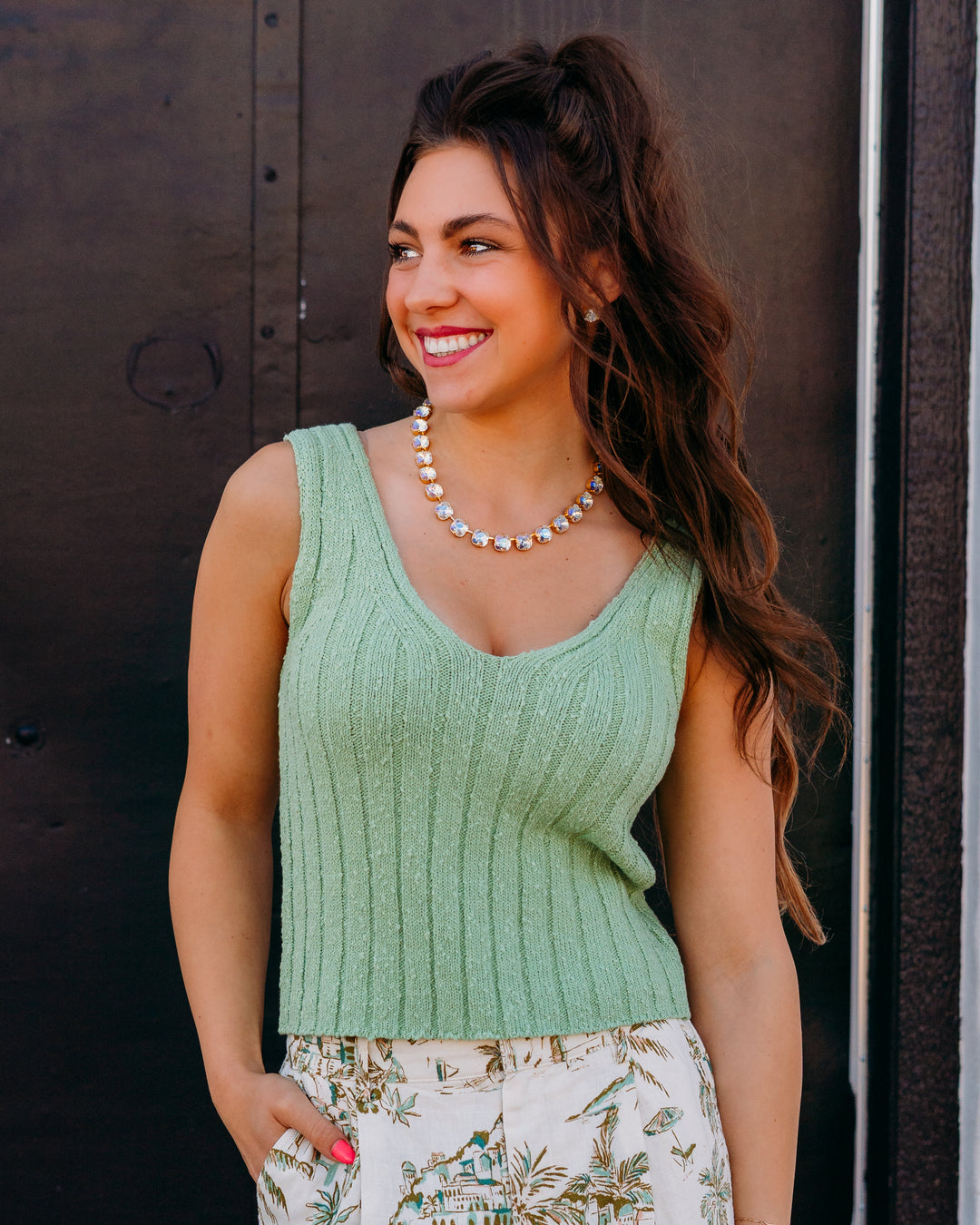 Z Supply: Acadia Sweater Tank in Sprout - The Vogue Boutique