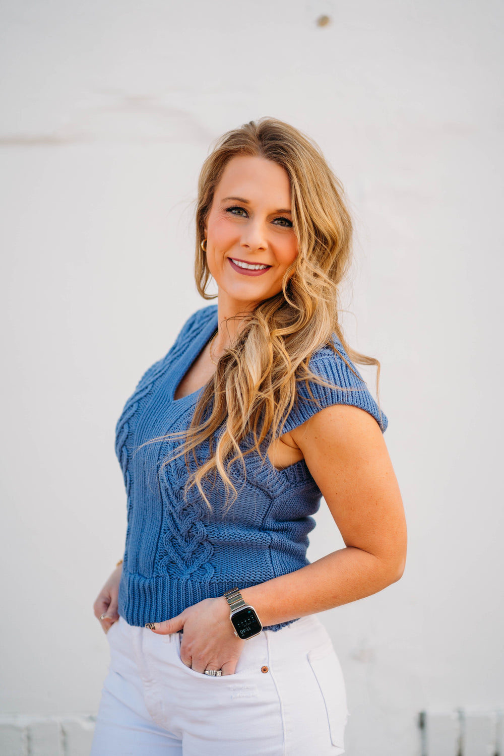 Another Love: Emberly Knit Top in Stormy Blue - The Vogue Boutique