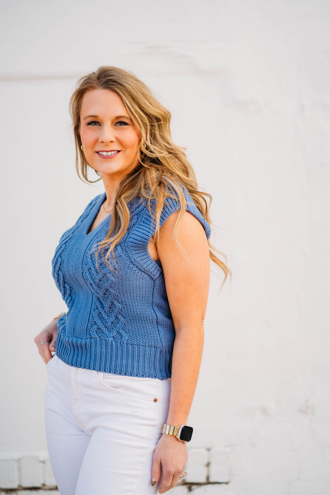 Another Love: Emberly Knit Top in Stormy Blue - The Vogue Boutique