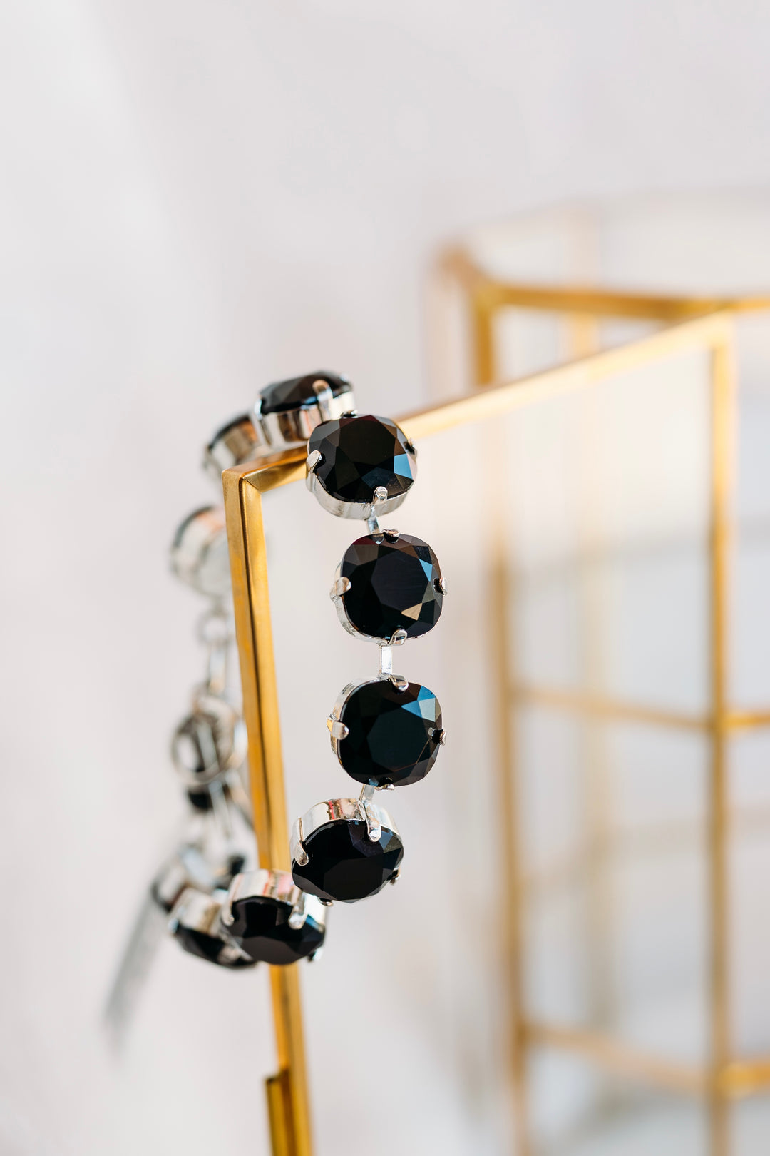 Mariana: “Black” Cushion Cut Bracelet - B-4326/2-280280-RO