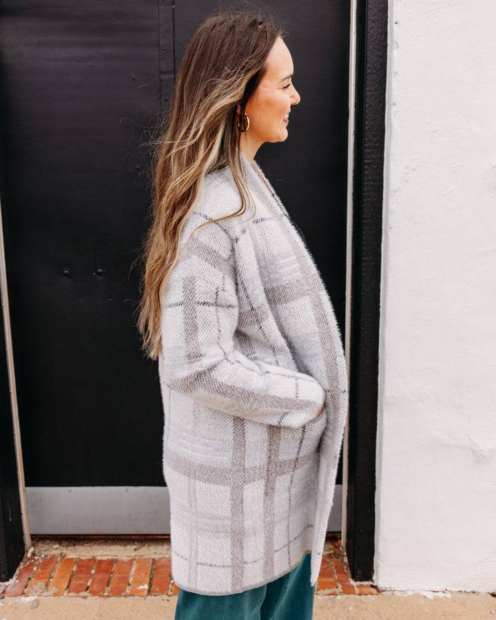 Joseph Ribkoff: Sequin Plaid Sweater in White/Multi (264956)