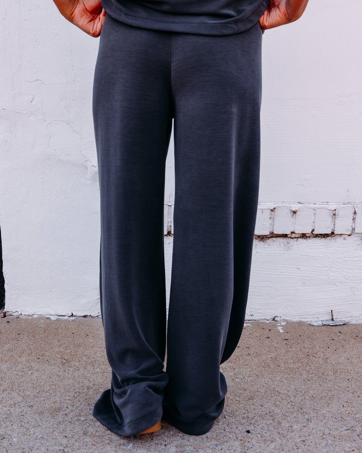 SPANX: AIRESSENTIALS® WIDE LEG PANT in Washed Graphite (22809R)
